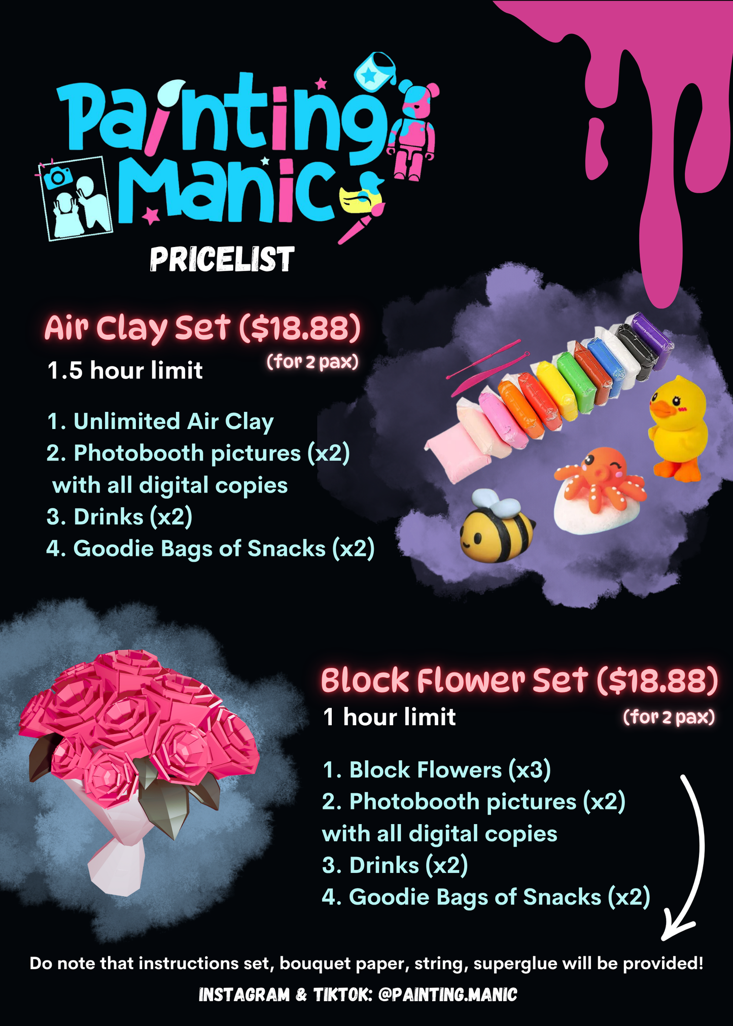 Air Clay/Block Flower Set