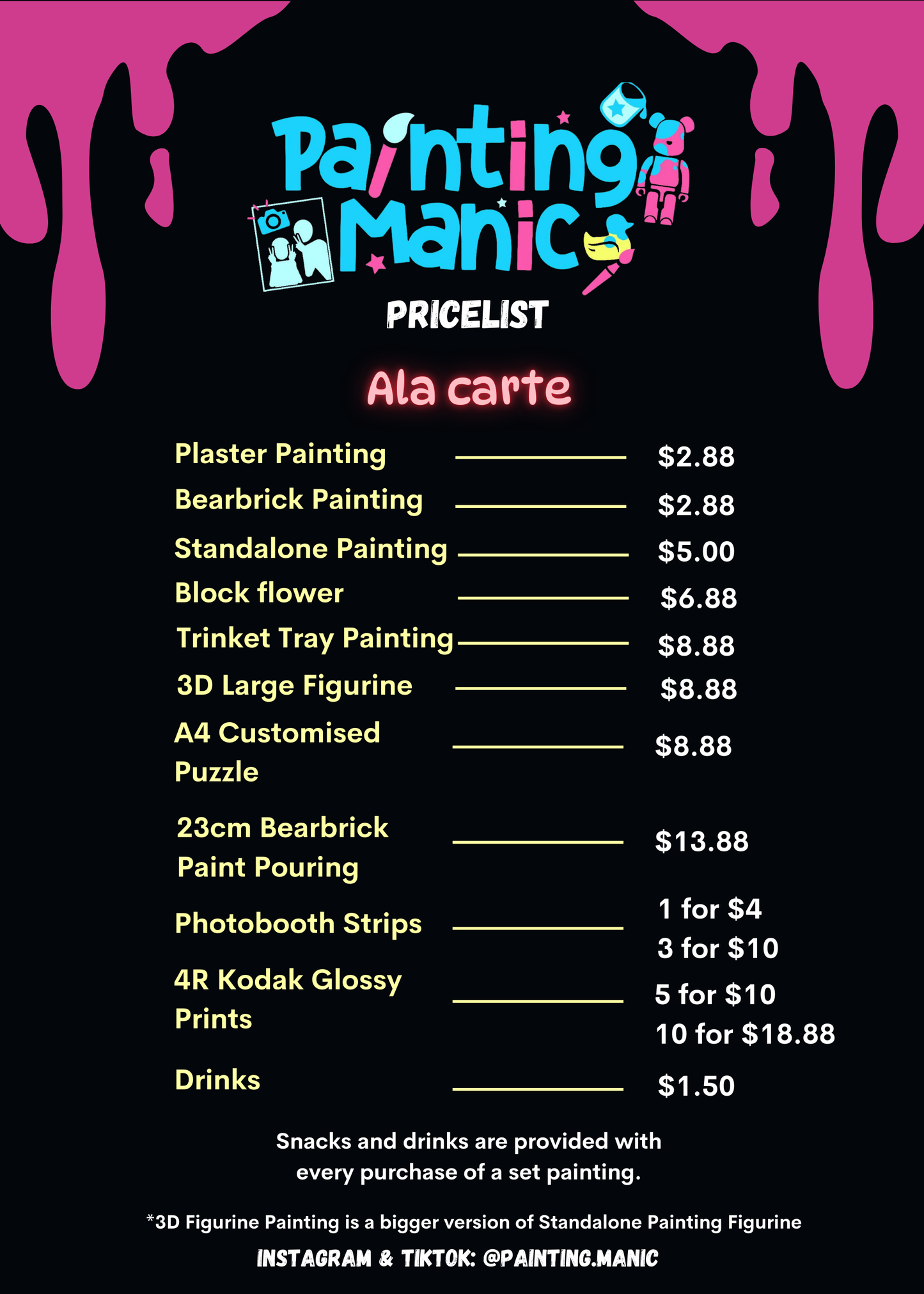 Ala Carte Menu