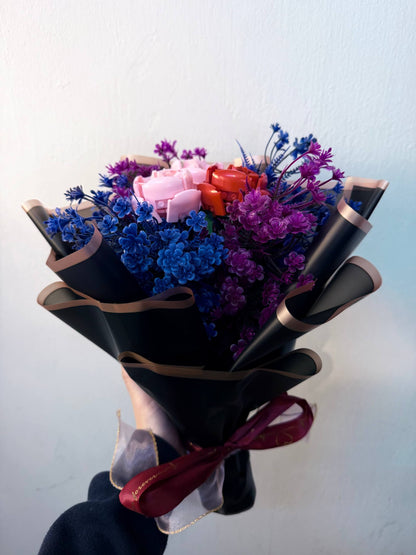 Painting Manic 3 roses Custom Brick Boquet