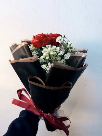 Painting Manic 3 roses Custom Brick Boquet