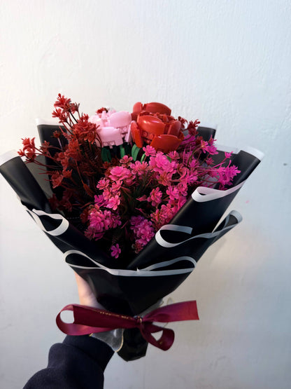 Painting Manic 3 roses Custom Brick Boquet