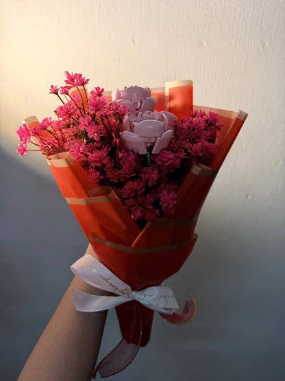 Painting Manic 3 roses Custom Brick Boquet